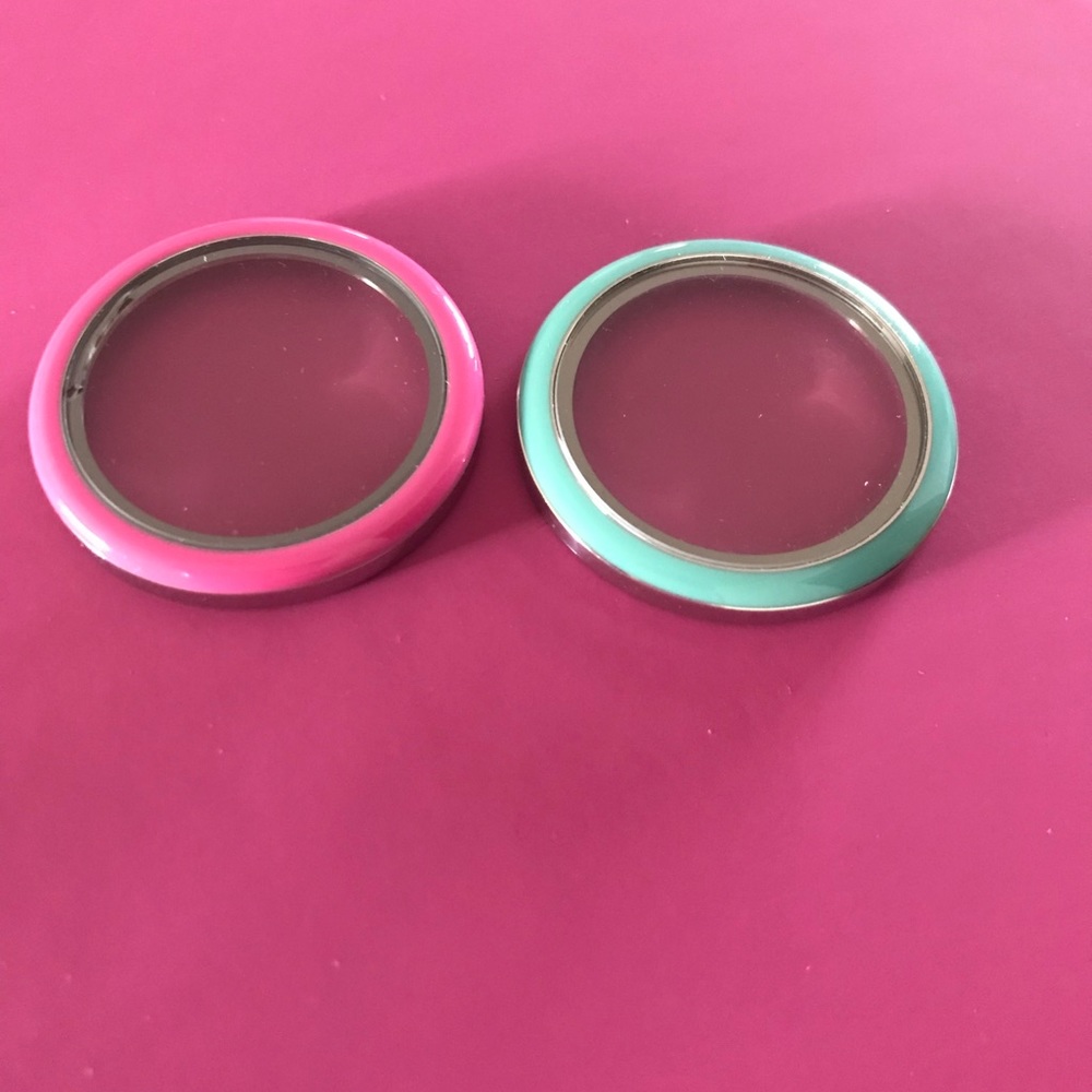 Authentic Origami Owl Large Twist Locket Faces, turquoise & pink